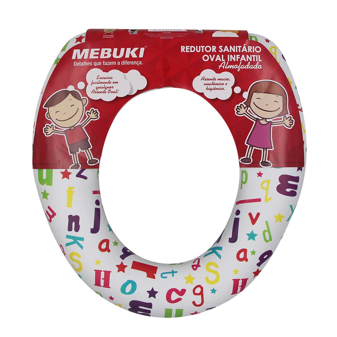 Redutor de Assento Infantil Almofadado Oval Sanitário Mebuki