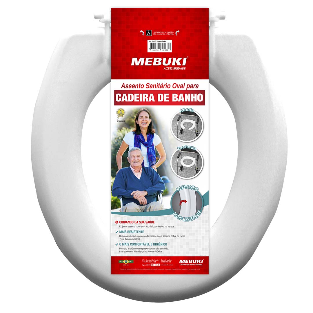 Assento Cadeira de Banho Higiênica Fechado Mebuki