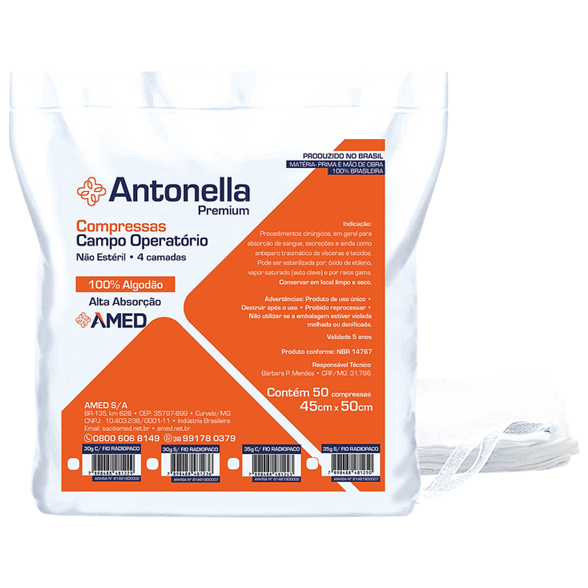 Campo Operatório 23x25cm 50un Antonella Premiium Amed