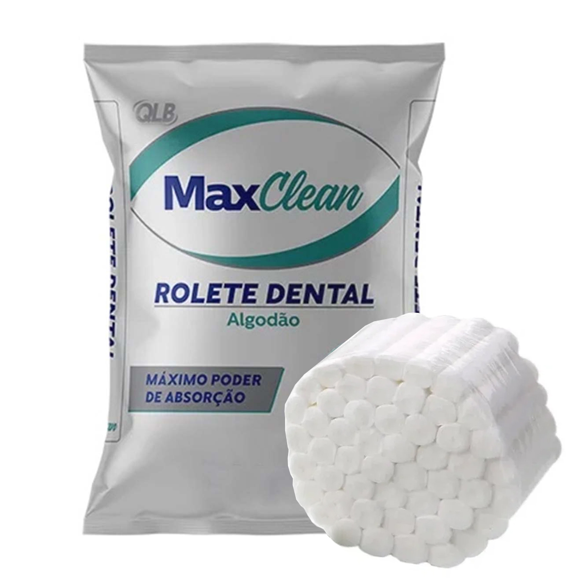 Rolo Dental de Algodão 100und Rolete Max Clean