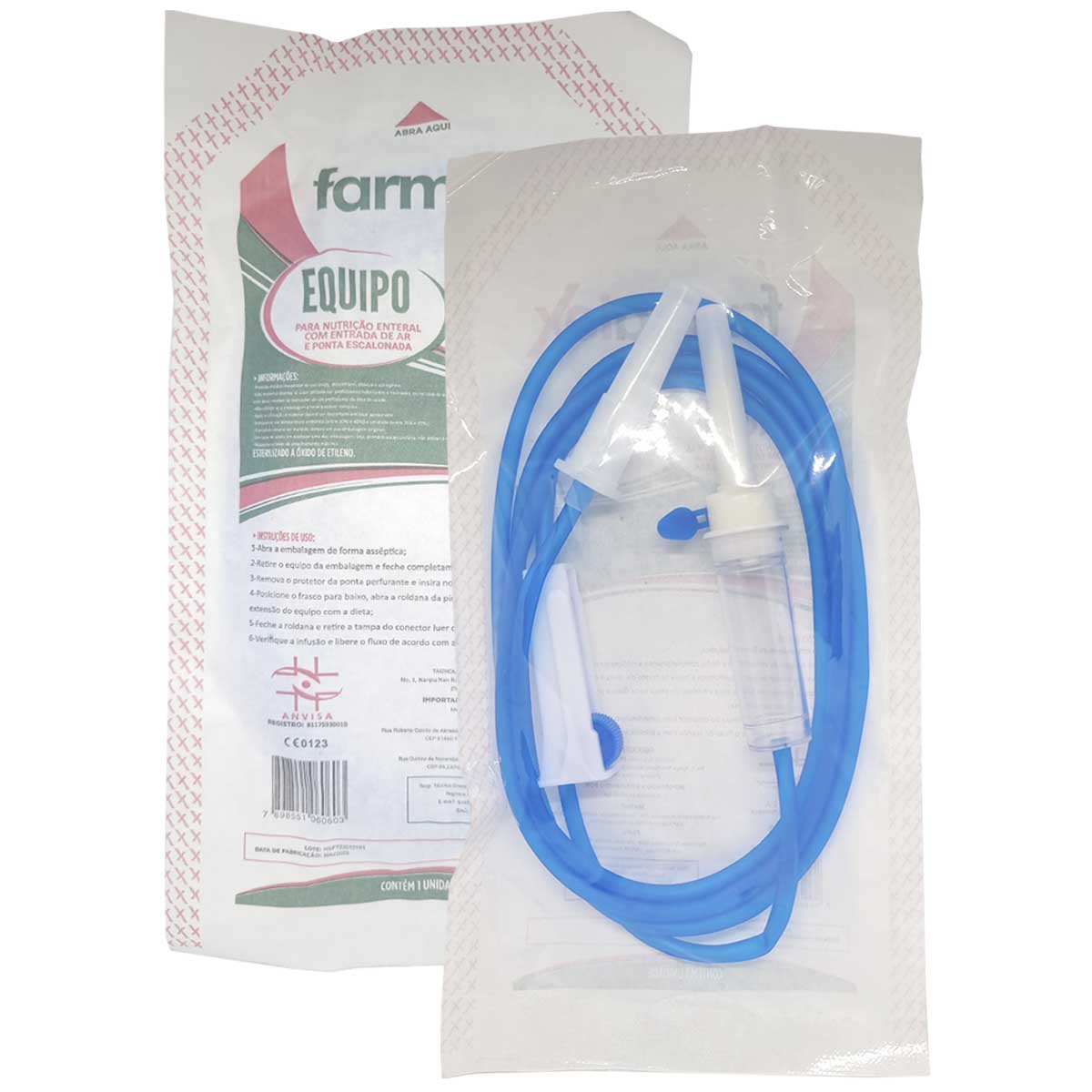 Equipo para Nutrição Enteral Escalonado Filtro de Ar Farmatex 25 unidades