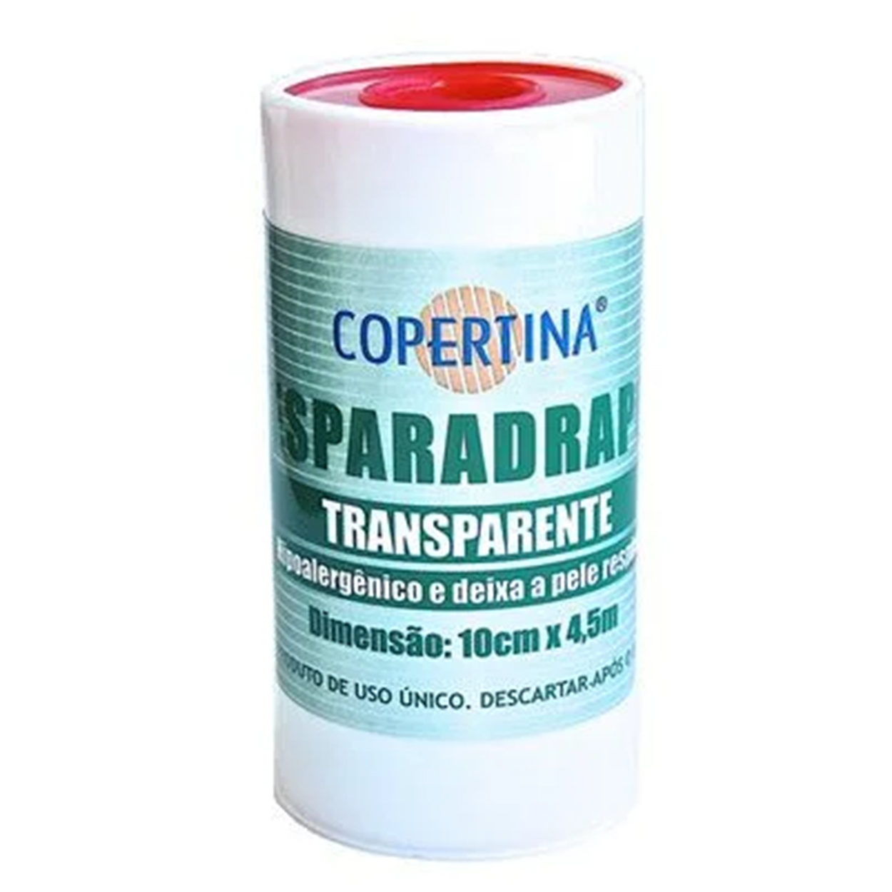Esparadrapo Transparente Hipoalergênico 10Cm x 4,5M Copertina
