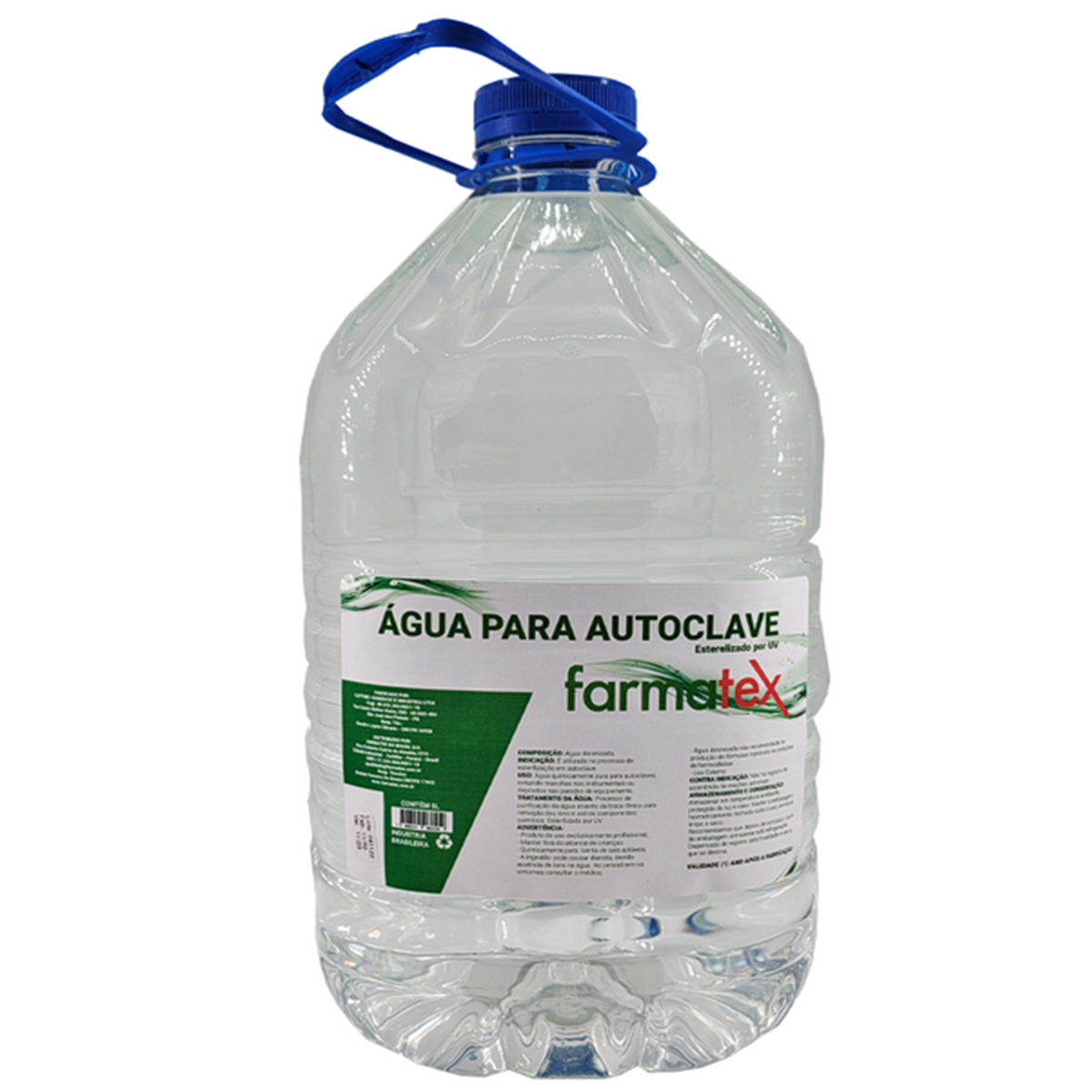 Água Autoclave Deionizada 5000ml Farmatex