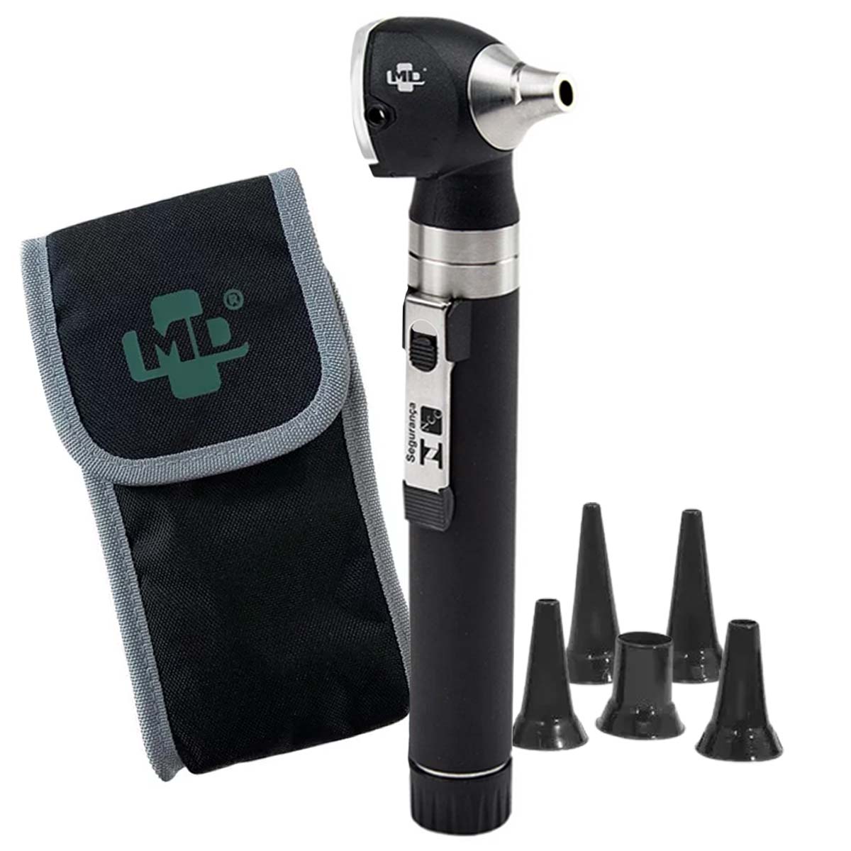 Otoscópio MD 2.5V Omni 3000 Xenon Halógena Fibra Óptica com Estojo Macio