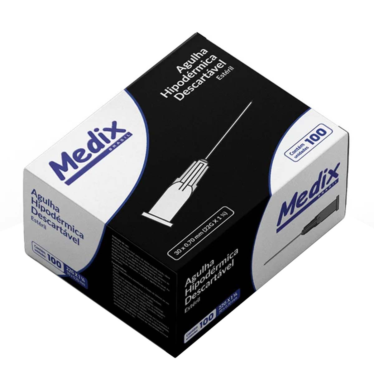 Agulha Hipodérmica Descartável Medix 25x0,70mm 100un