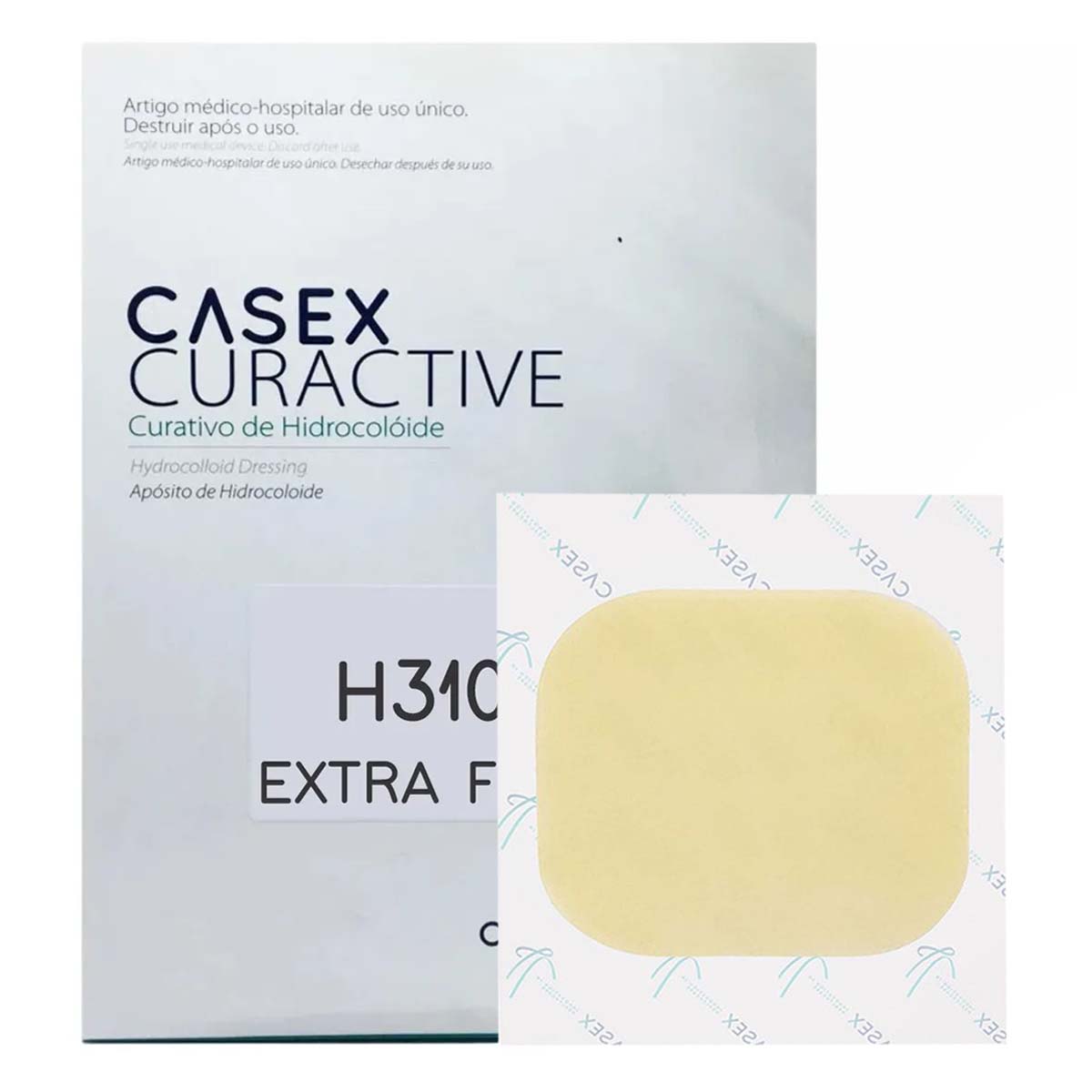 Curativo Hidrocoloide Extra Fino 10x10cm 1 Unidade Casex