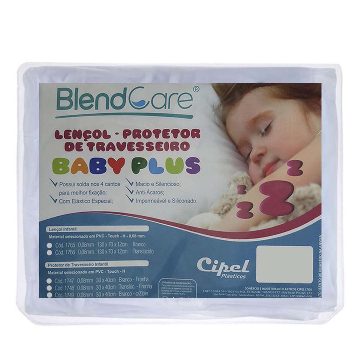 Lençol Impermeável Capa Protetor Com Elástico Infantil Cipel 130 x 70 x 12cm
