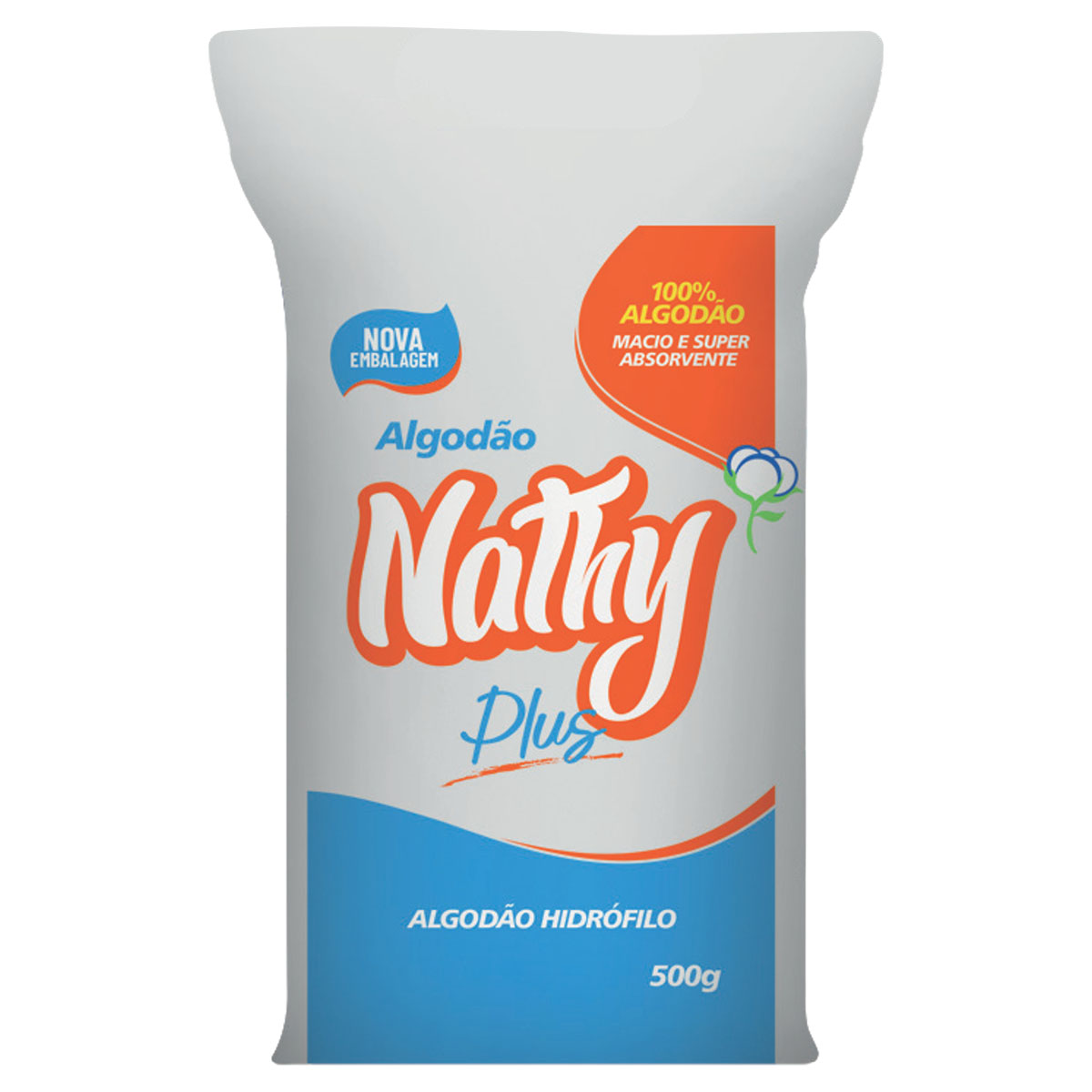 Algodão Hidrofilo Rolo 500g Nathy