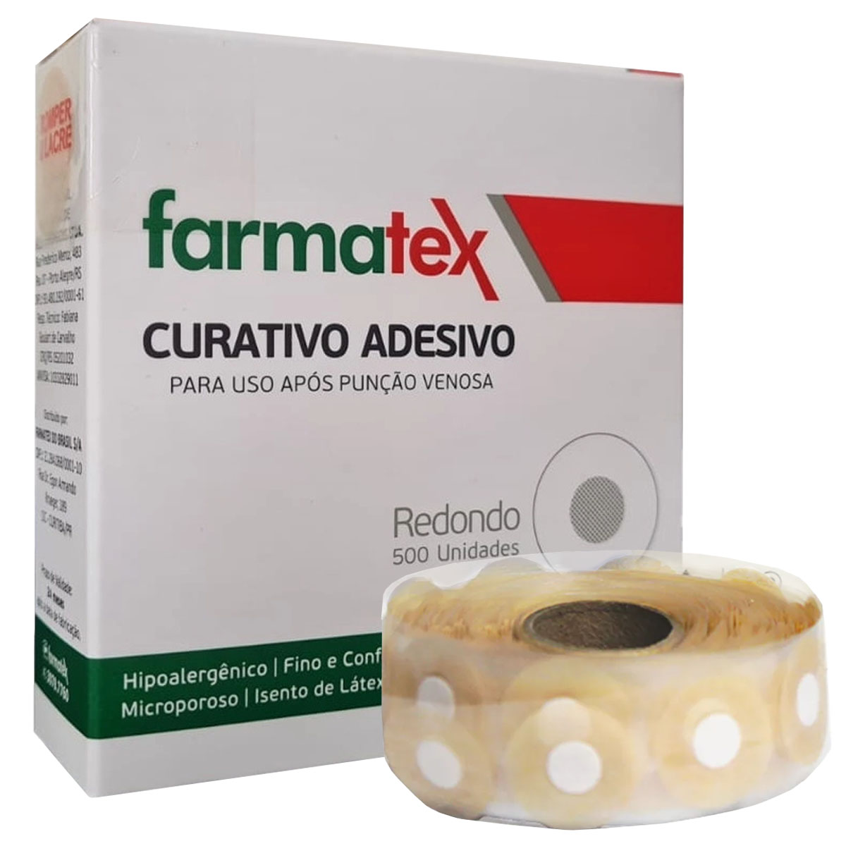 Curativo Adesivo Para Uso Após Punção ou Procedimento Branco 500 Unidades
