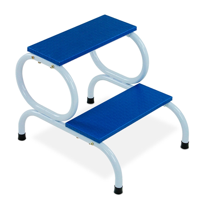 Escada Clínica Tubular Arktus Azul 2 Degraus