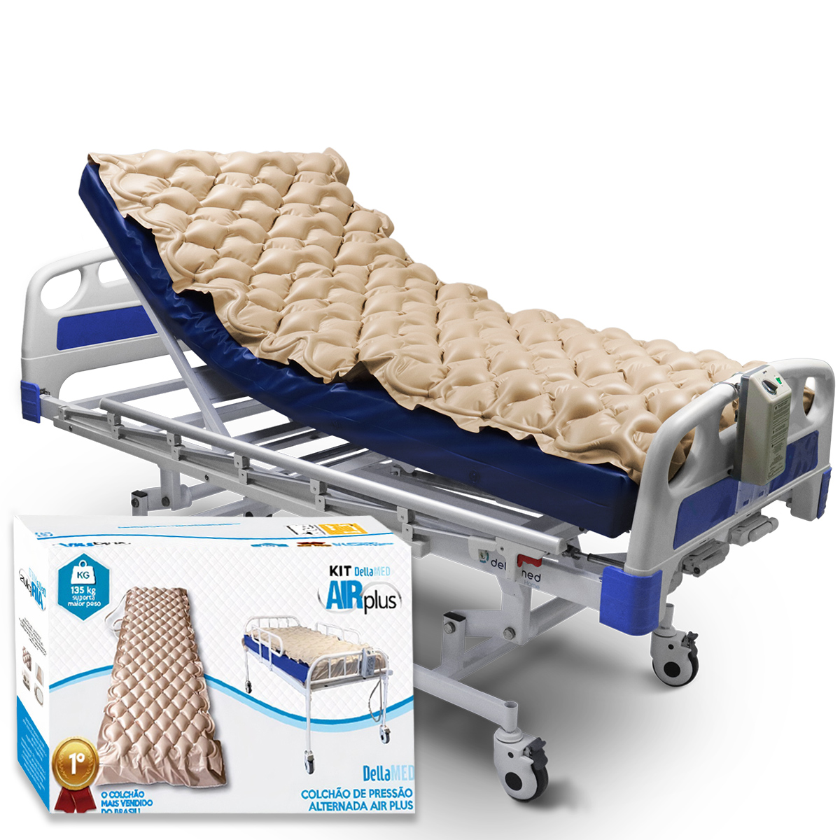 Colchão Pneumático Inflável Air Plus 220V Dellamed