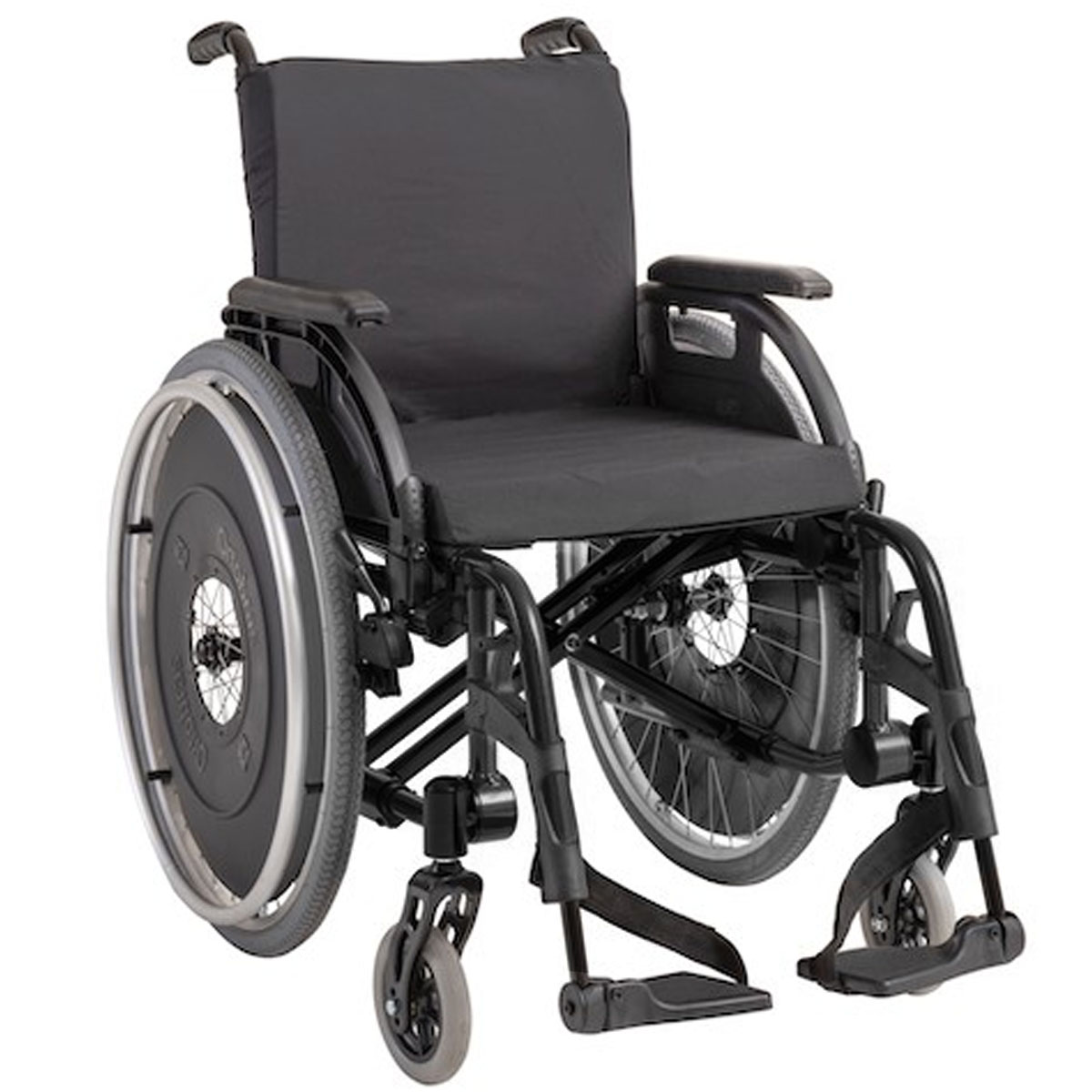 Cadeira de Rodas Ortobras K3 Preto Assento 44L x 40P x 40A