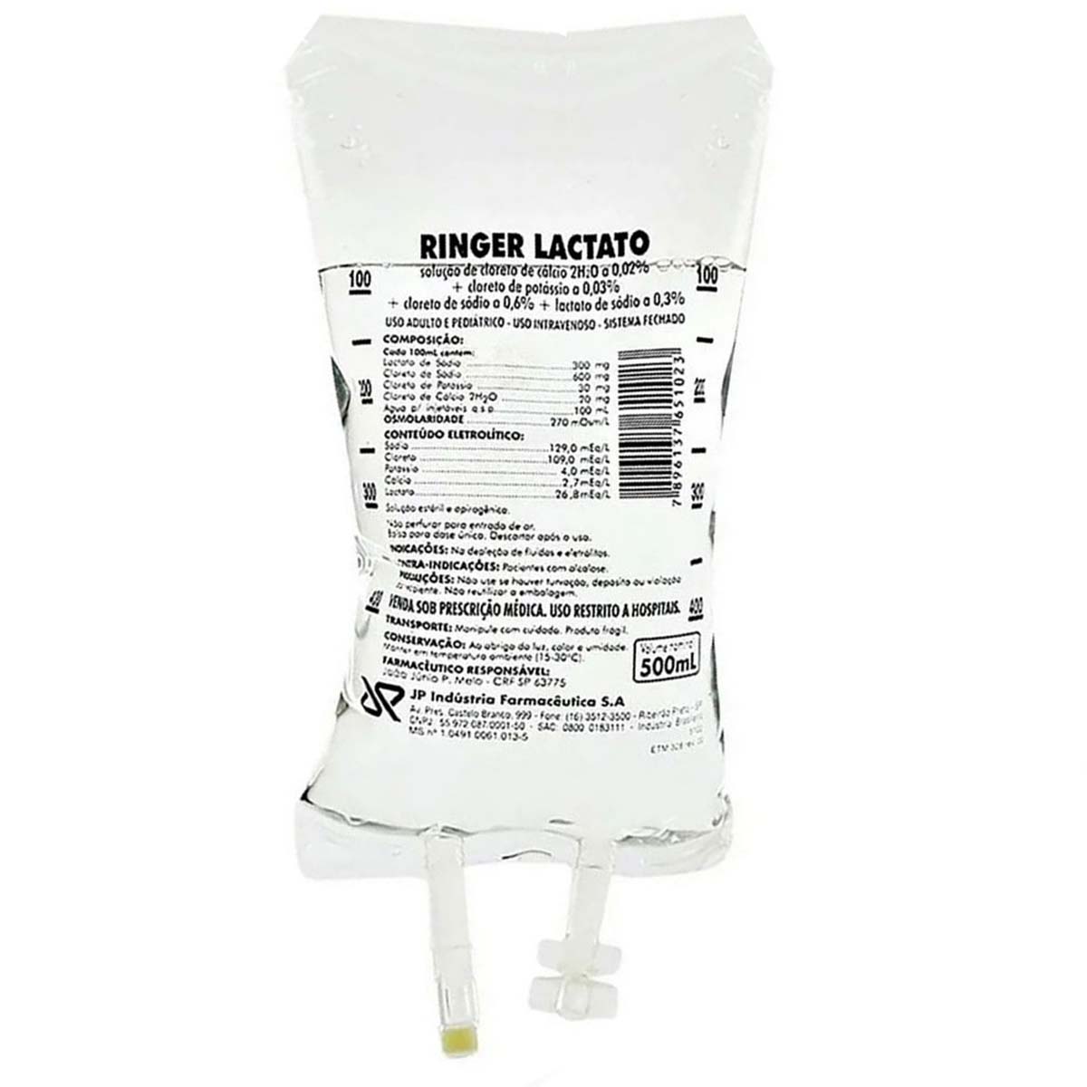 Soro Ringer com Lactato Bolsa 500ml JP