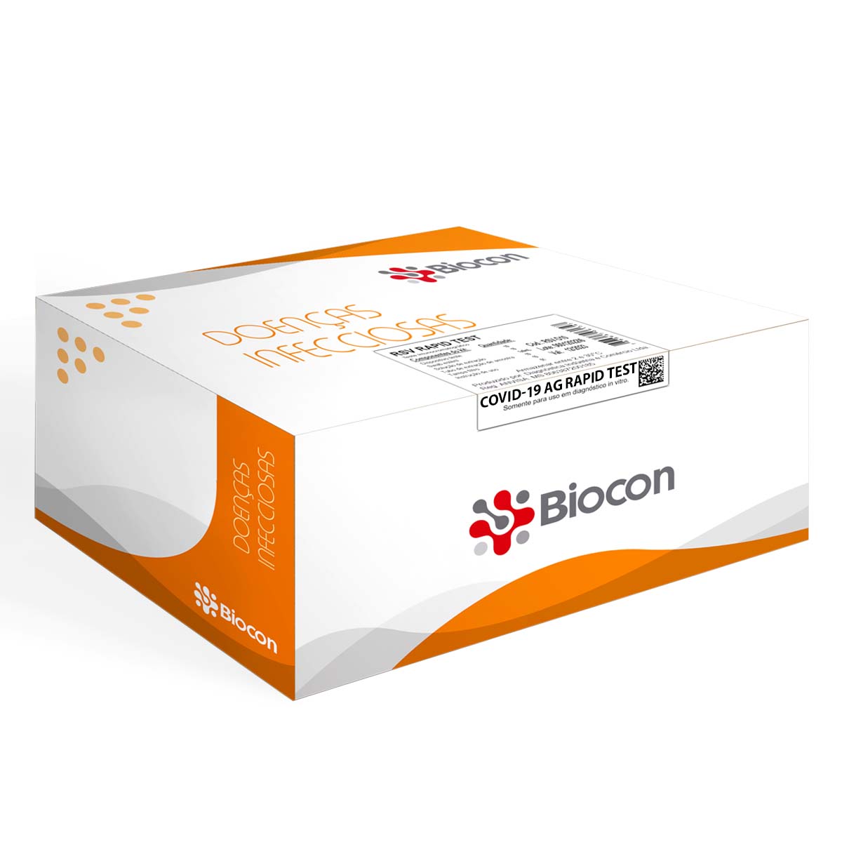 Teste Rápido Antigeno Covid19 Influenza A e B Biocon 20 Testes
