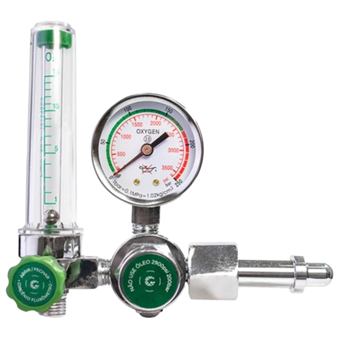 Regulador de Pressão com Fluxometro para Oxigênio Medicinal Gaslive 1-15 L/MIN
