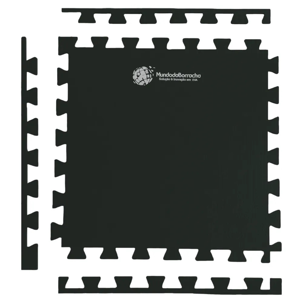 Tatame em EVA 1m X 1m X 10mm - Preto