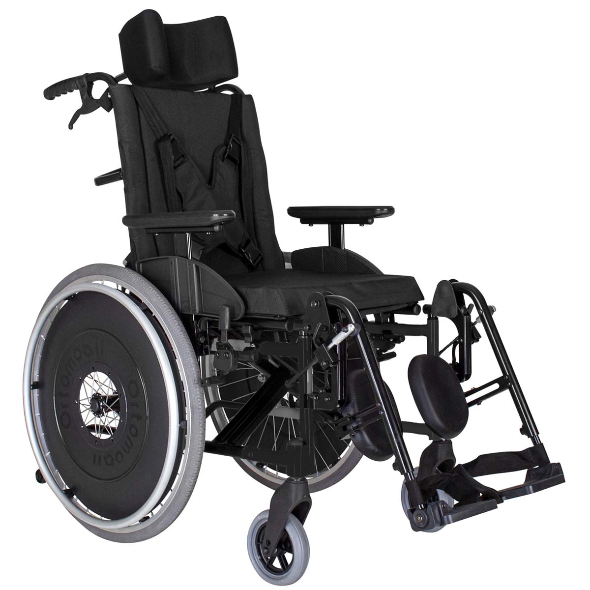 Cadeira De Rodas Alumínio Dobrável e Reclinável 48L 50P 50A MA3R Ortomobil 150kg