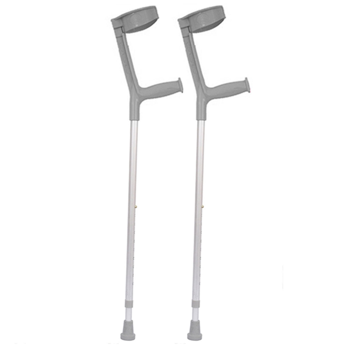 Muleta Canadense Sequencial Articulada Click 110kg Ponteira 3/4 Par Cinza