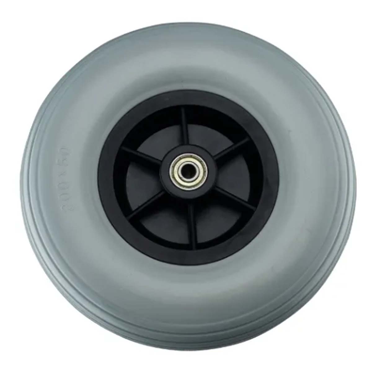 Roda e Pneu Aro 8 Polegadas Maciça 200x50 Cadeira de Rodas D400 Dellamed