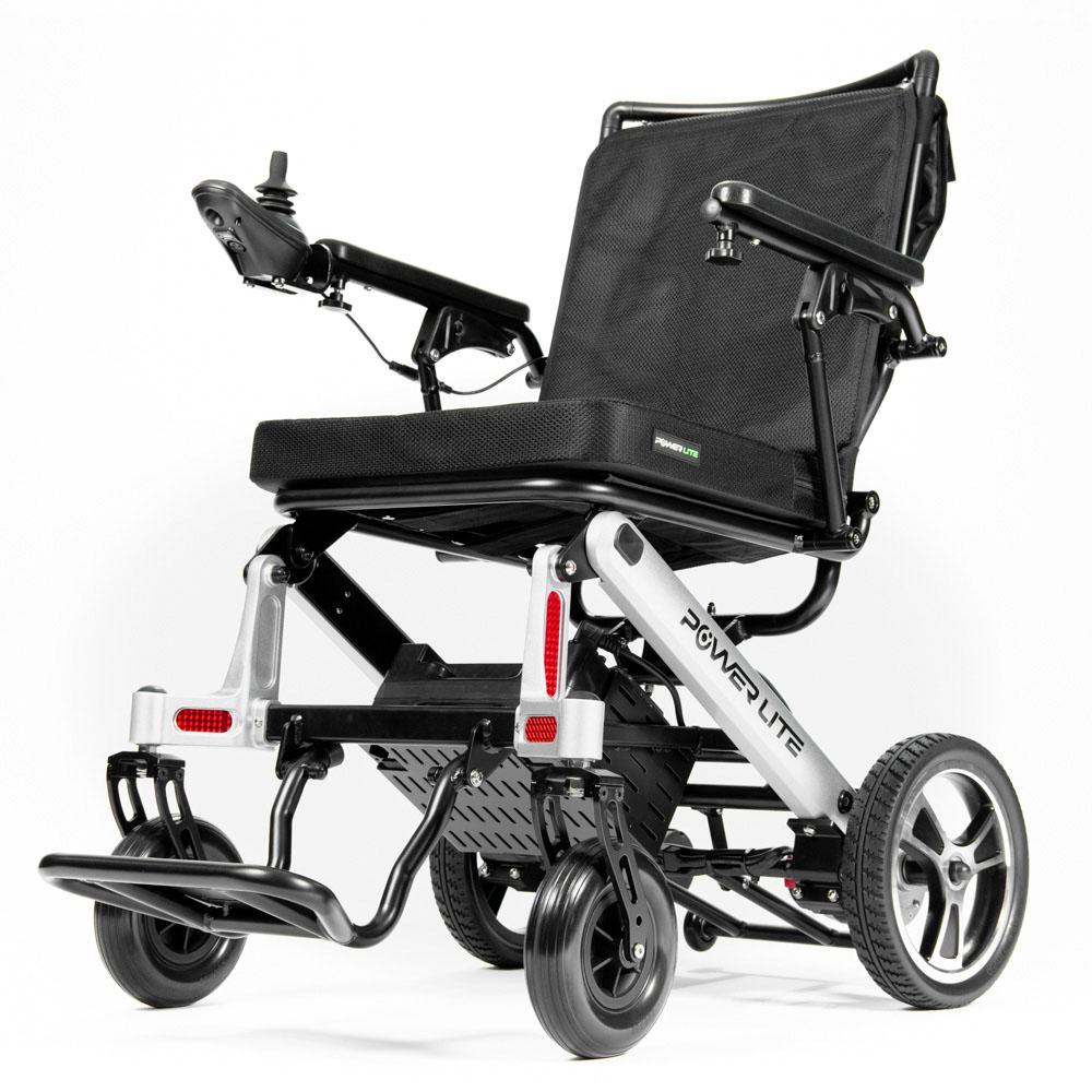 Cadeira de Rodas Motorizada Powerlite Pop Dobrável Prateada