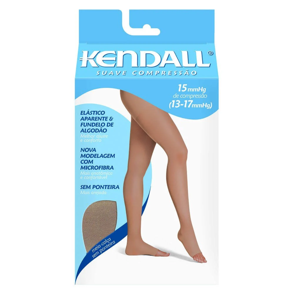 Meia Kendall 13-17 mmHg Meia Calça sem Ponteira Mel Tam M