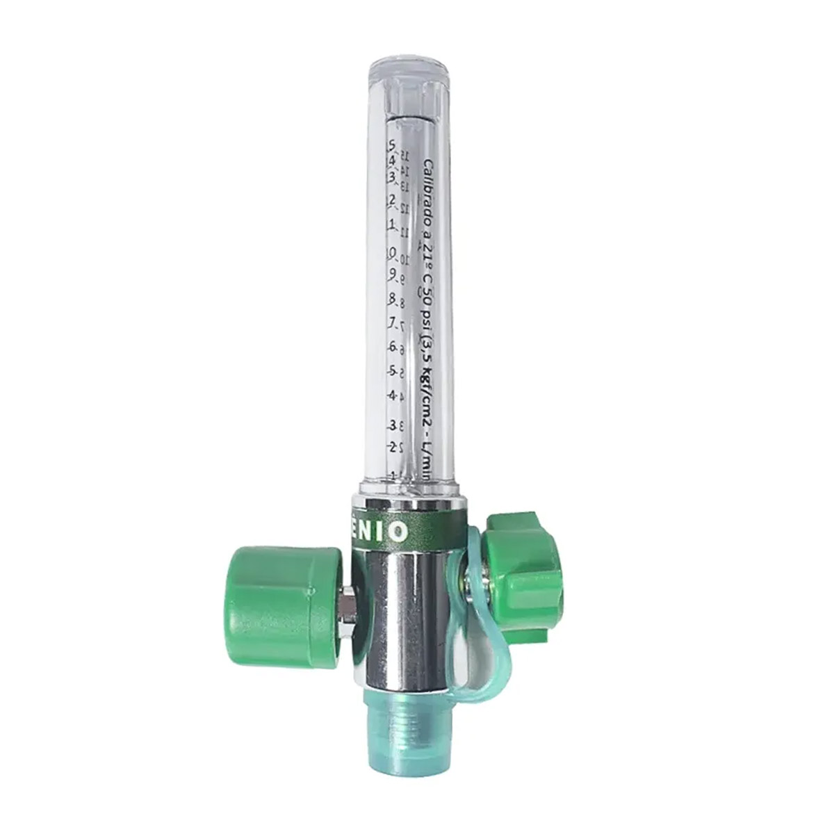 Fluxômetro 0 a 3L/min Brilha Longa Diss para Oxigenio White Martins