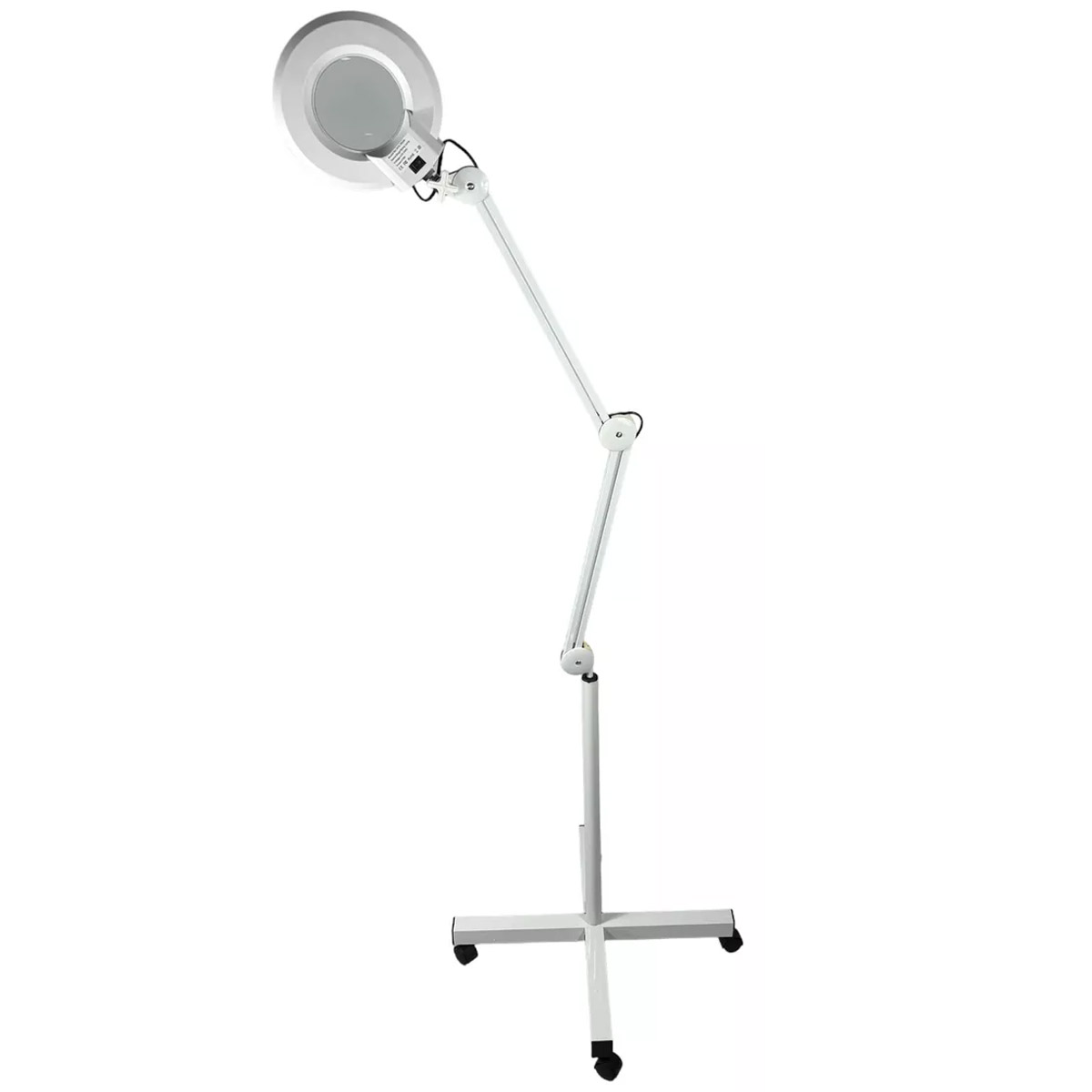 Lupa Luminária Articulada Led Estética com Tripé Branco