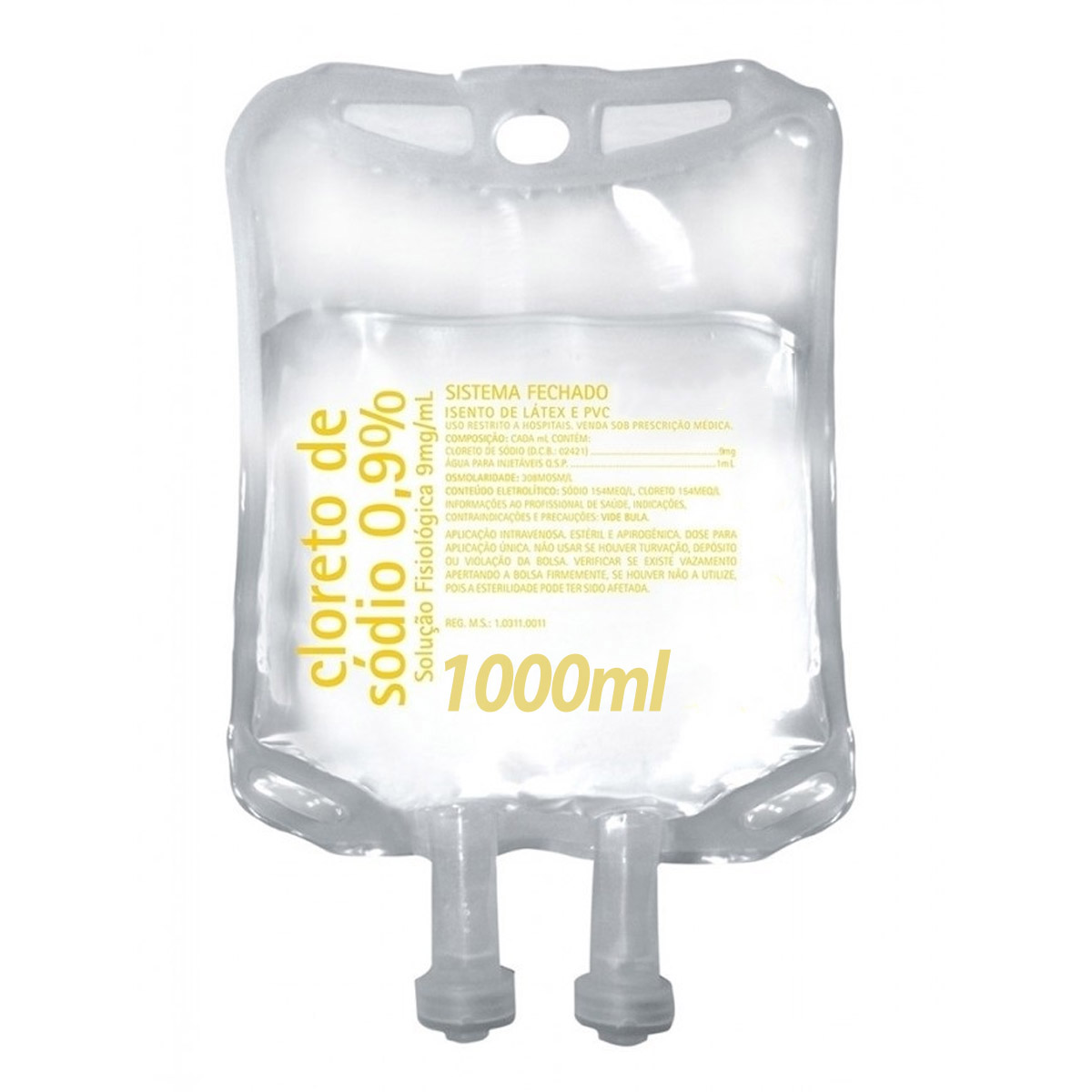 Soro Fisiológico de Sódio 0,9% Bolsa 1000ml Eurofarma