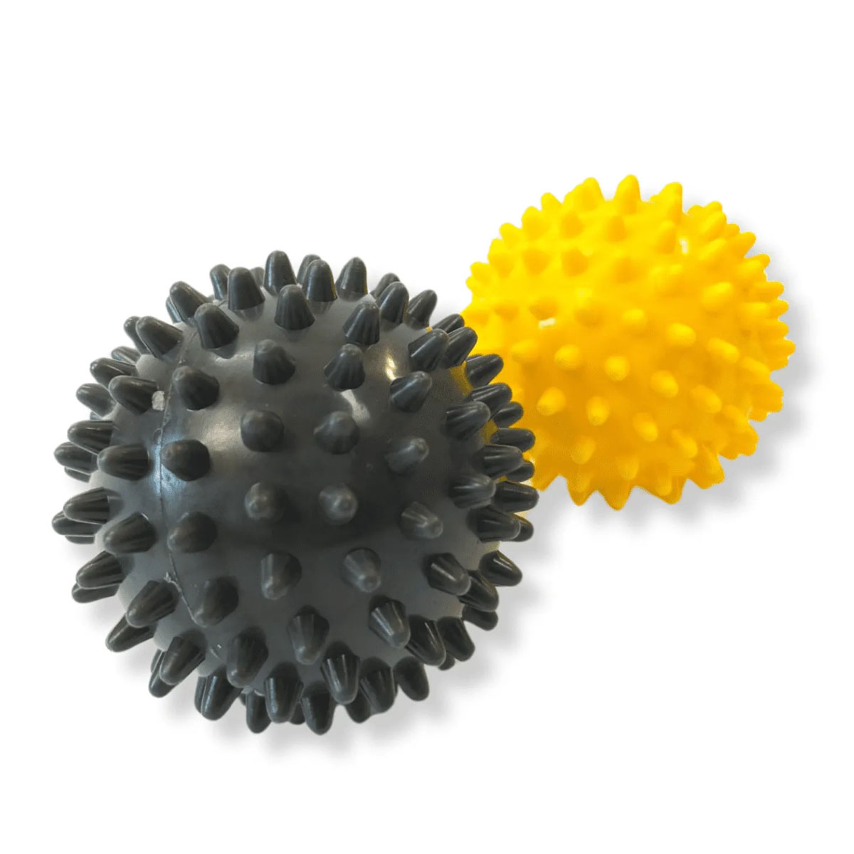 Bola Cravo de Massagem 7,5cm Par Amarelo e Preto Kallango