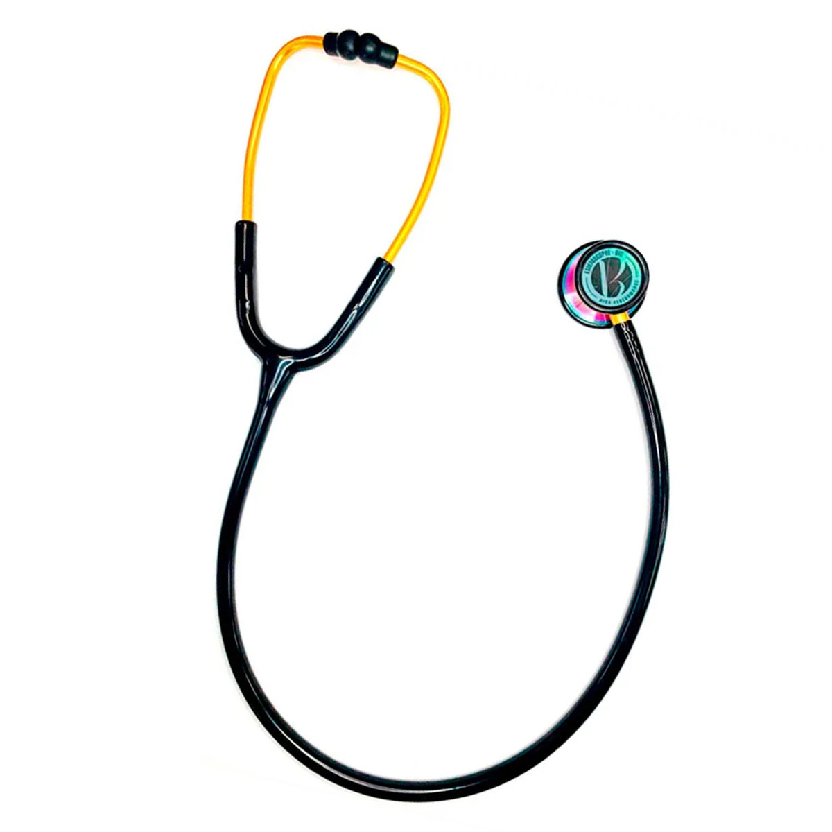 Estetoscopio Bic Eternity  III Duplo Preto Raibow Adulto e Pediatrico