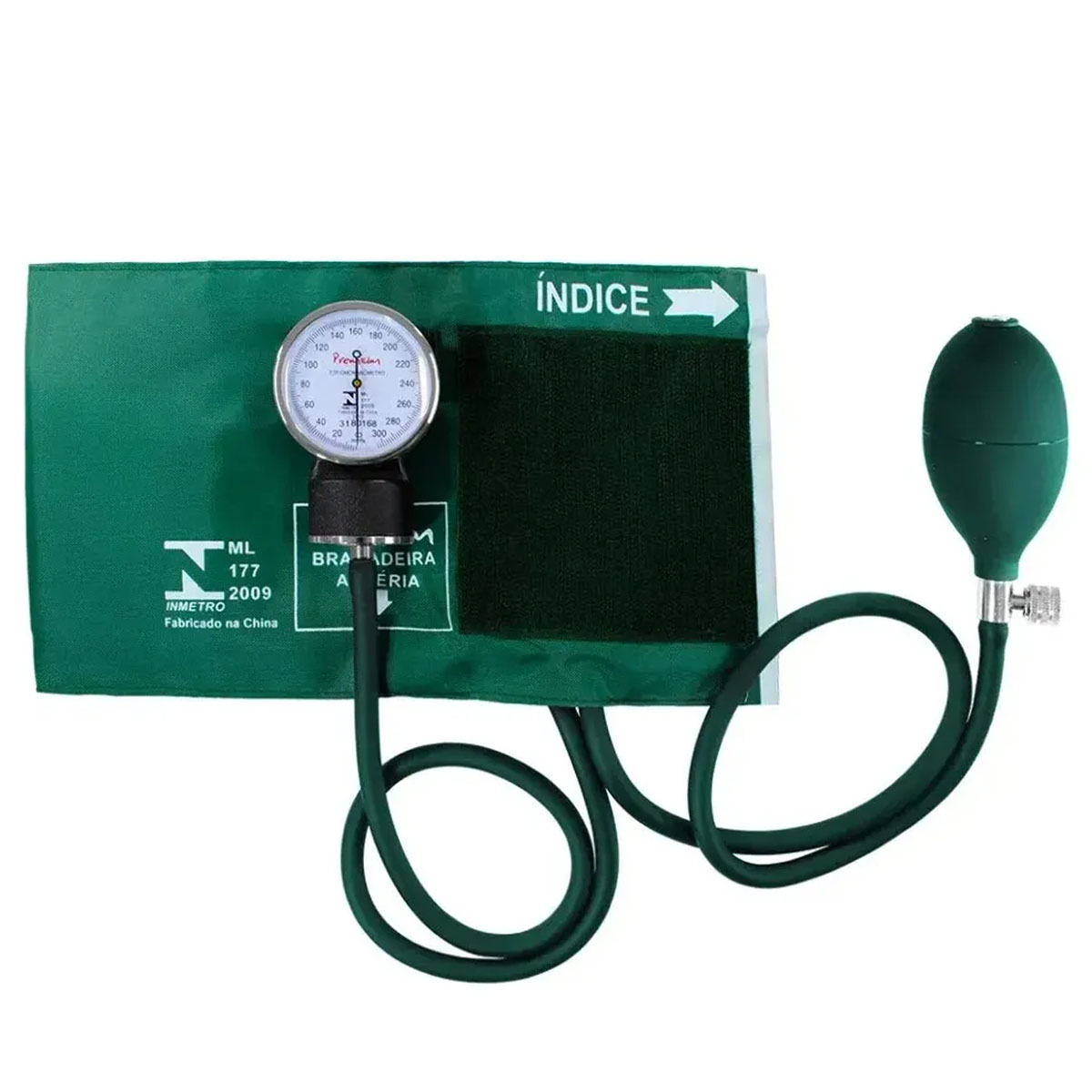 Esfigmomanometro Nylon Adulto Velcro Verde Premium