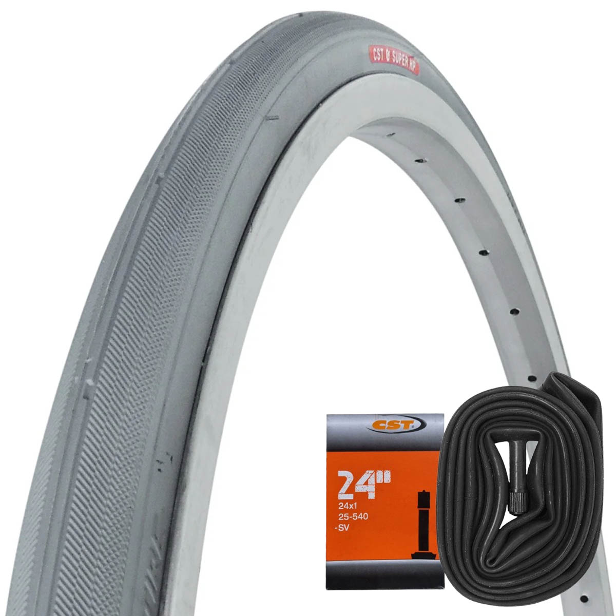 Pneu Cadeira de Rodas Traseiro CST Super HP C1051 24X1 com Câmara