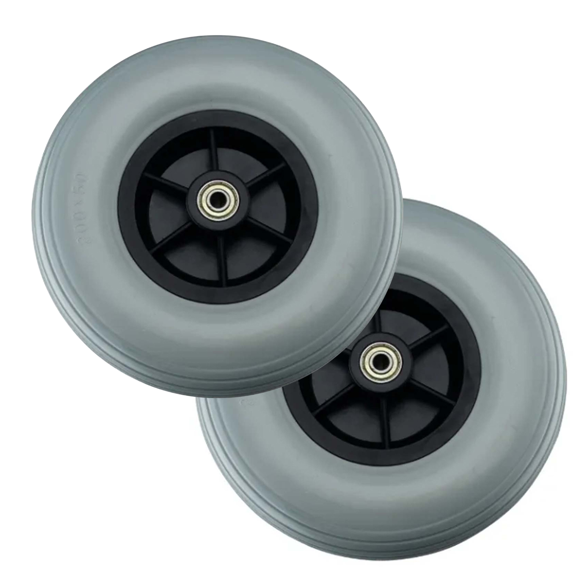 Roda Pneu Maciço 200x50 Cadeira de Rodas D400 Dellamed Par