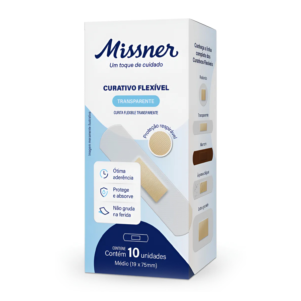 Curativo Flexível Transparente 10un Missner
