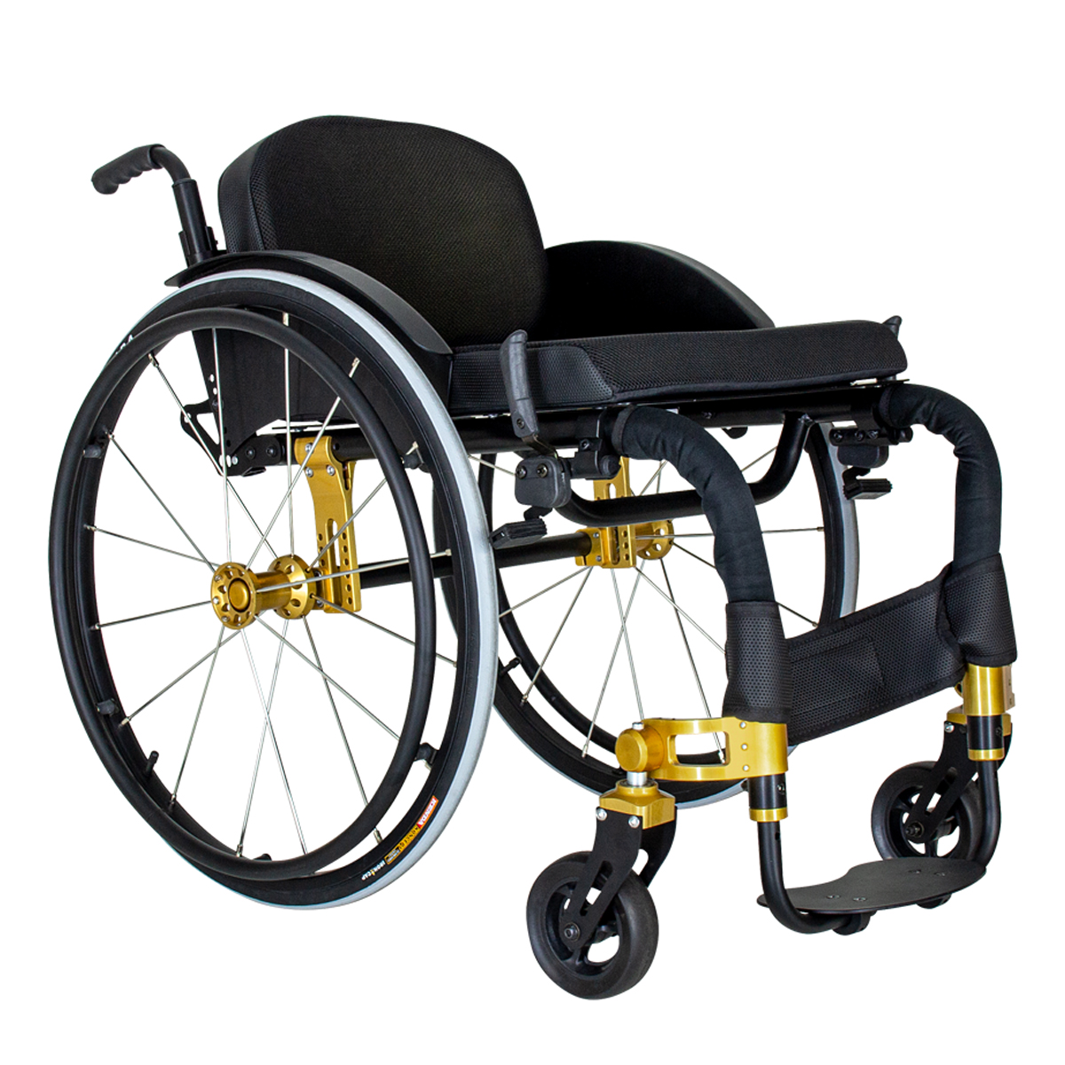 Cadeira de Rodas Monobloco MB4 Extreme 003 L42 P40 A45 Ortomobil Dourada