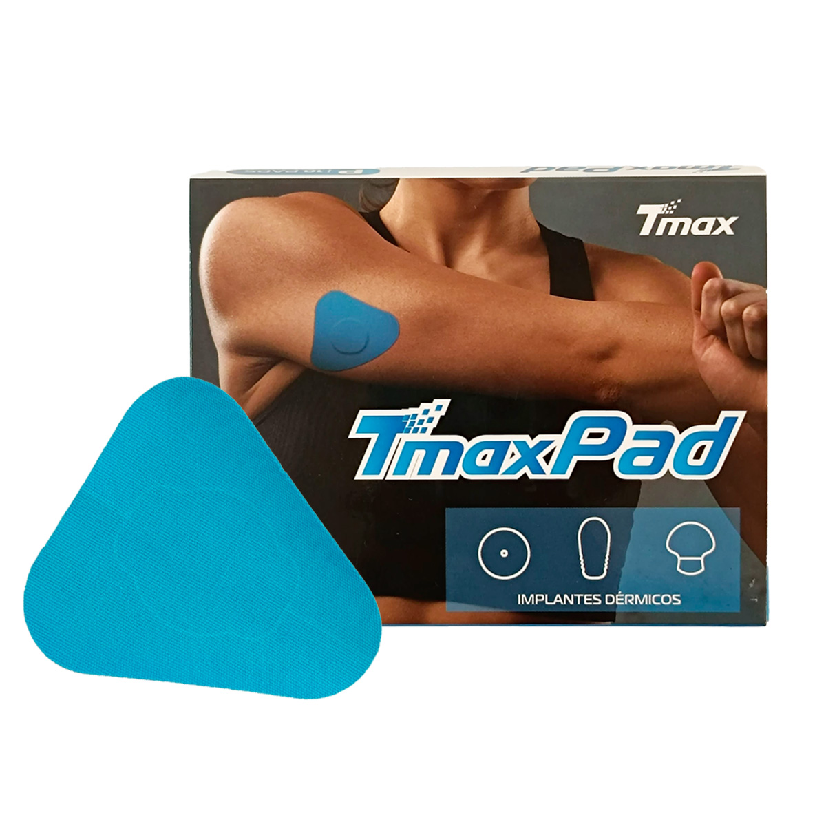 Proteção Autoadesiva Implantes Dérmicos Azul TmaxPad