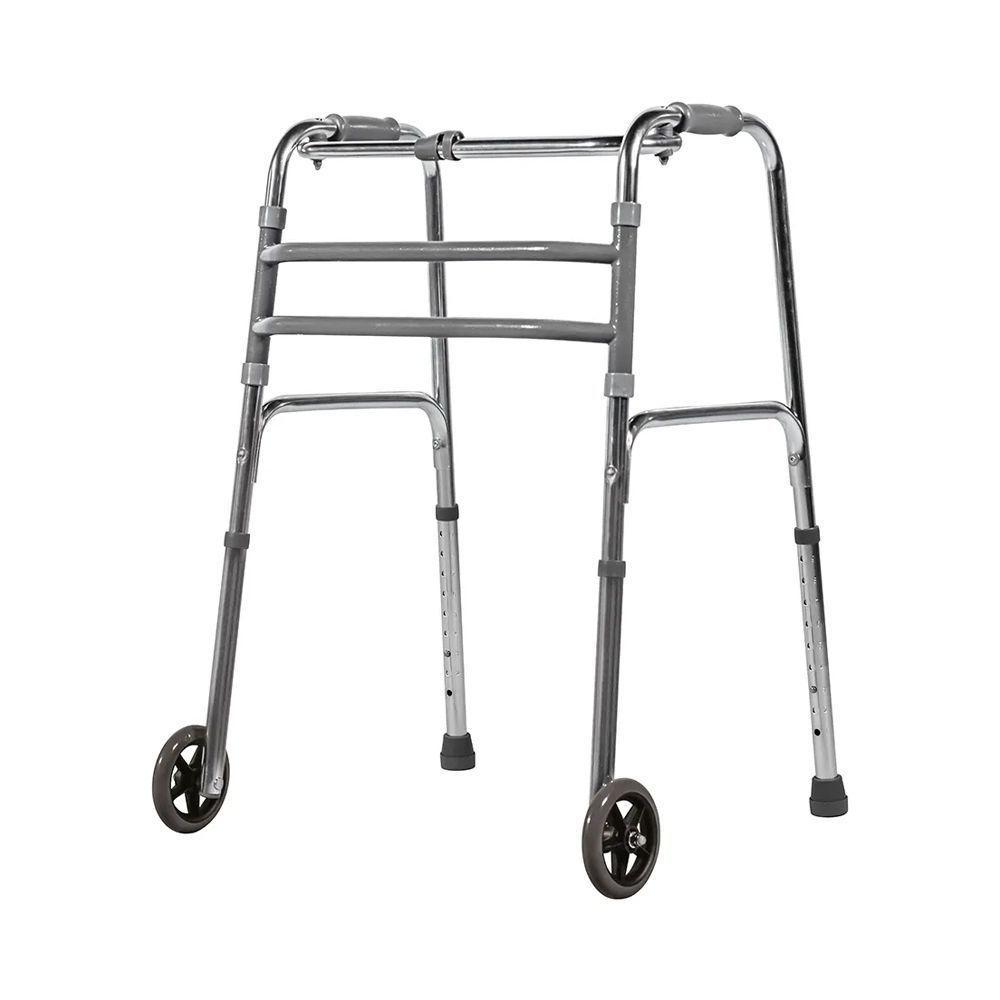 Andador Fixo Com Rodas Mercur Alumínio