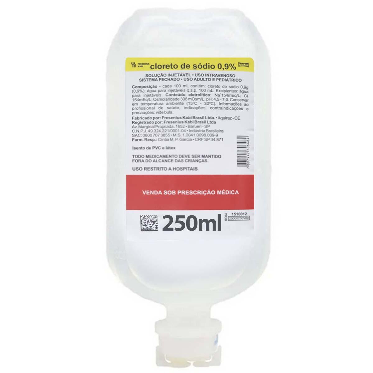 Soro Fisiologico De Sódio 0,9% Frasco 250ML Equiplex