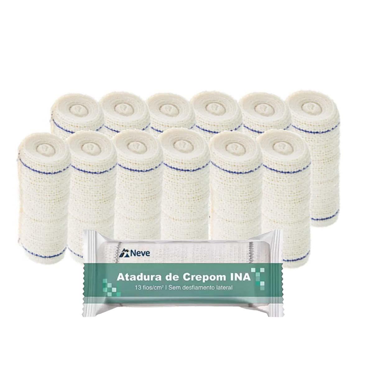 Atadura Crepe 13 Fios 20cm X 1,80m Ina Neve 12 Unidades