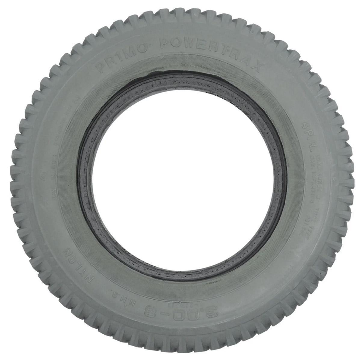 Pneu Cadeira de Rodas Traseiro 3.00-8 Primo Maciço Powertrax Cinza