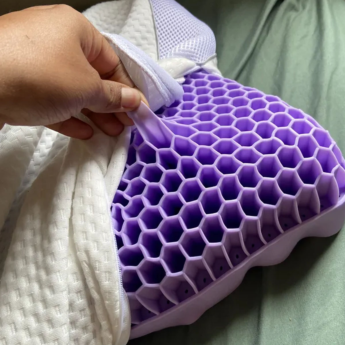 Travesseiro Hipoalergênico Supermedy 3d Roxo Air Pillow