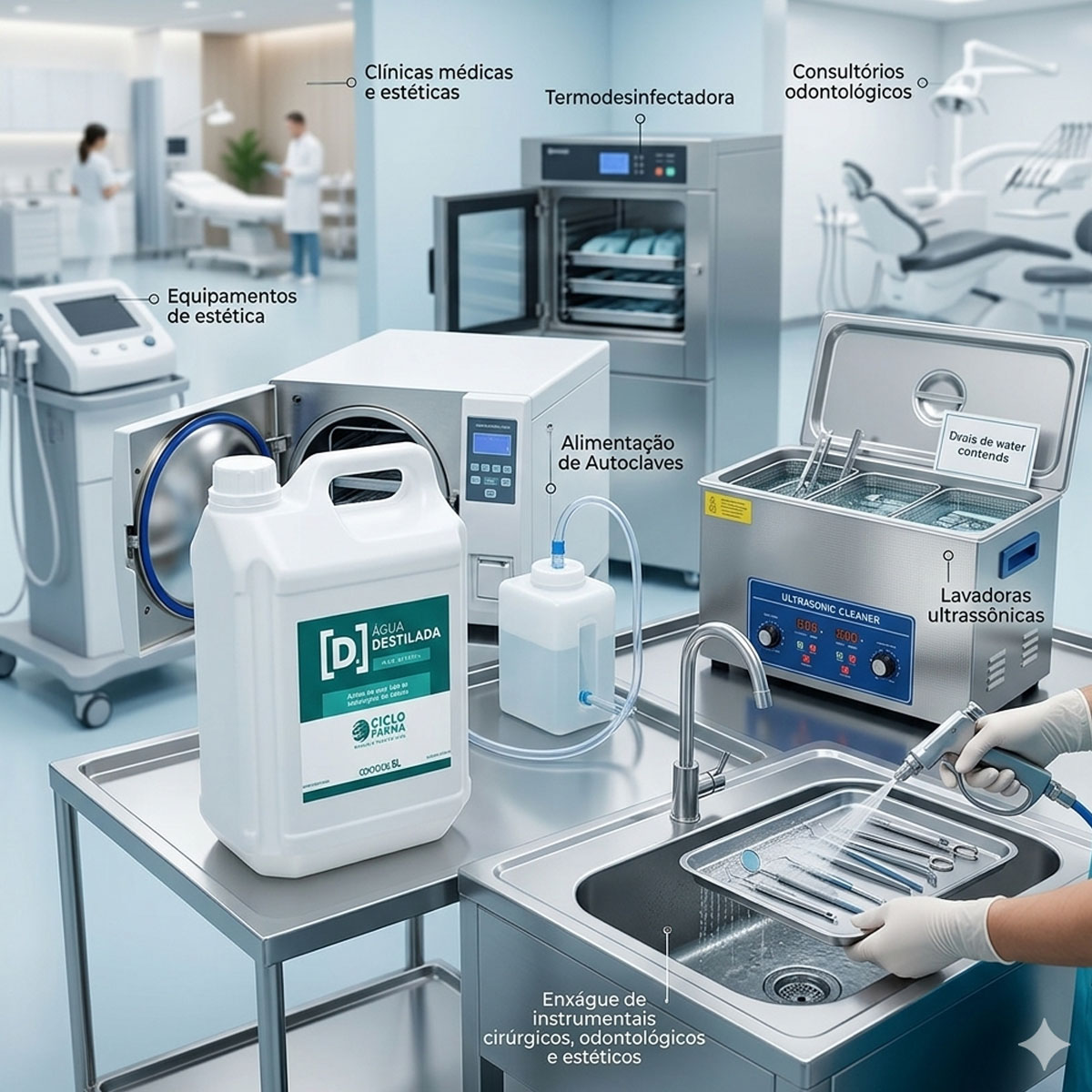 Água Autoclave Destilada 5000ML CicloFarma