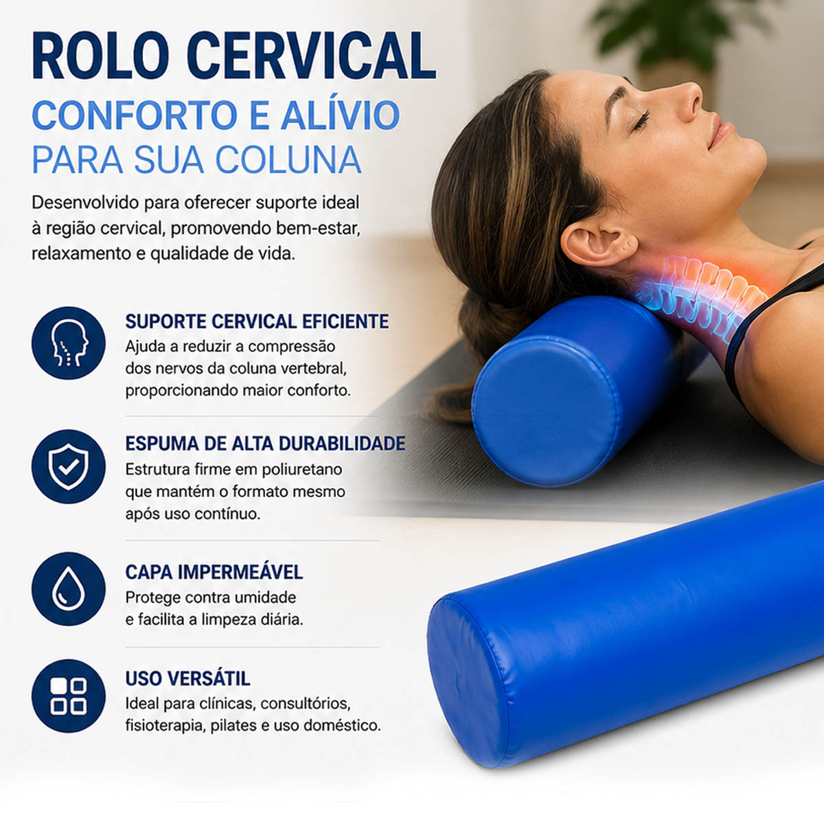 Rolo De Espuma Cipel Napa 20X42cm D23 Azul