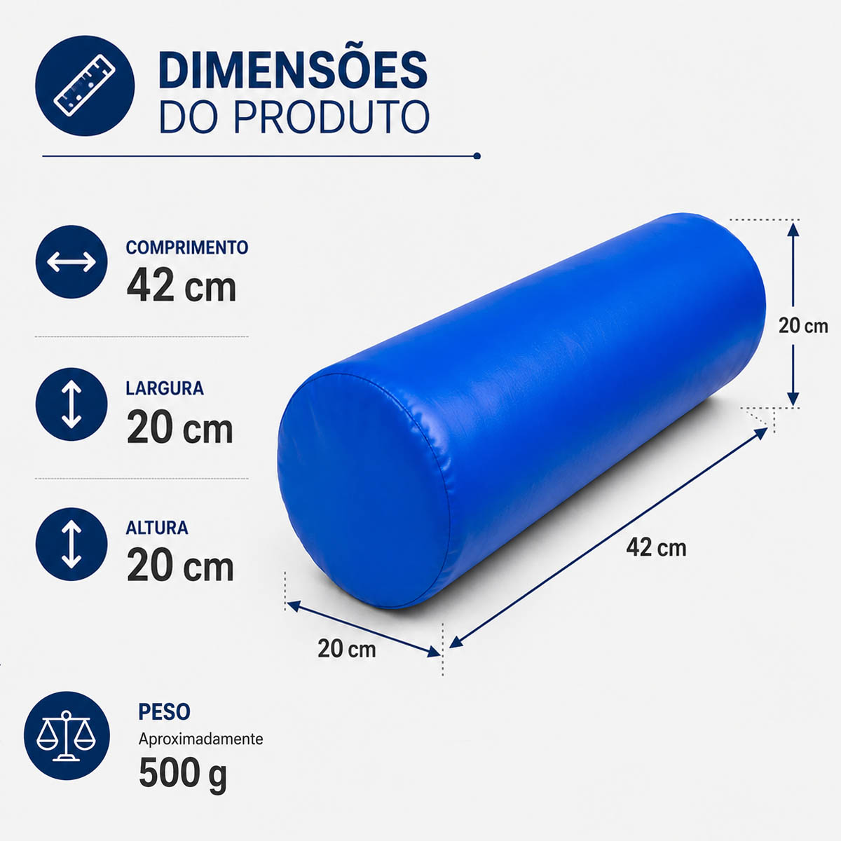 Rolo De Espuma Cipel Napa 20X42cm D23 Azul