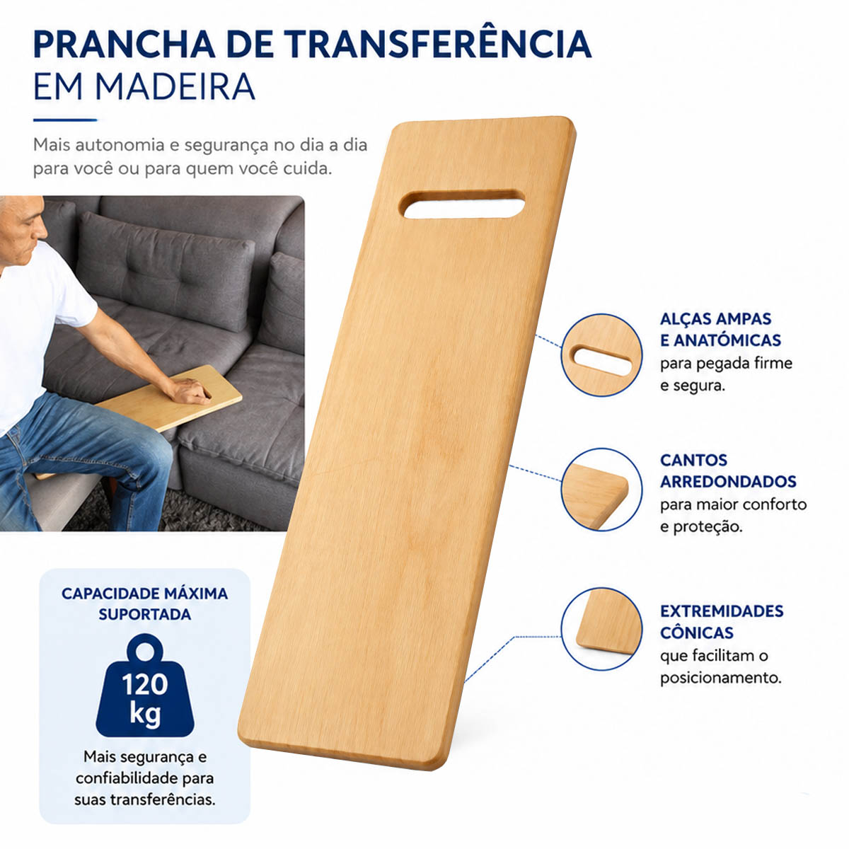 Prancha de Transferencia Reta Longevitech