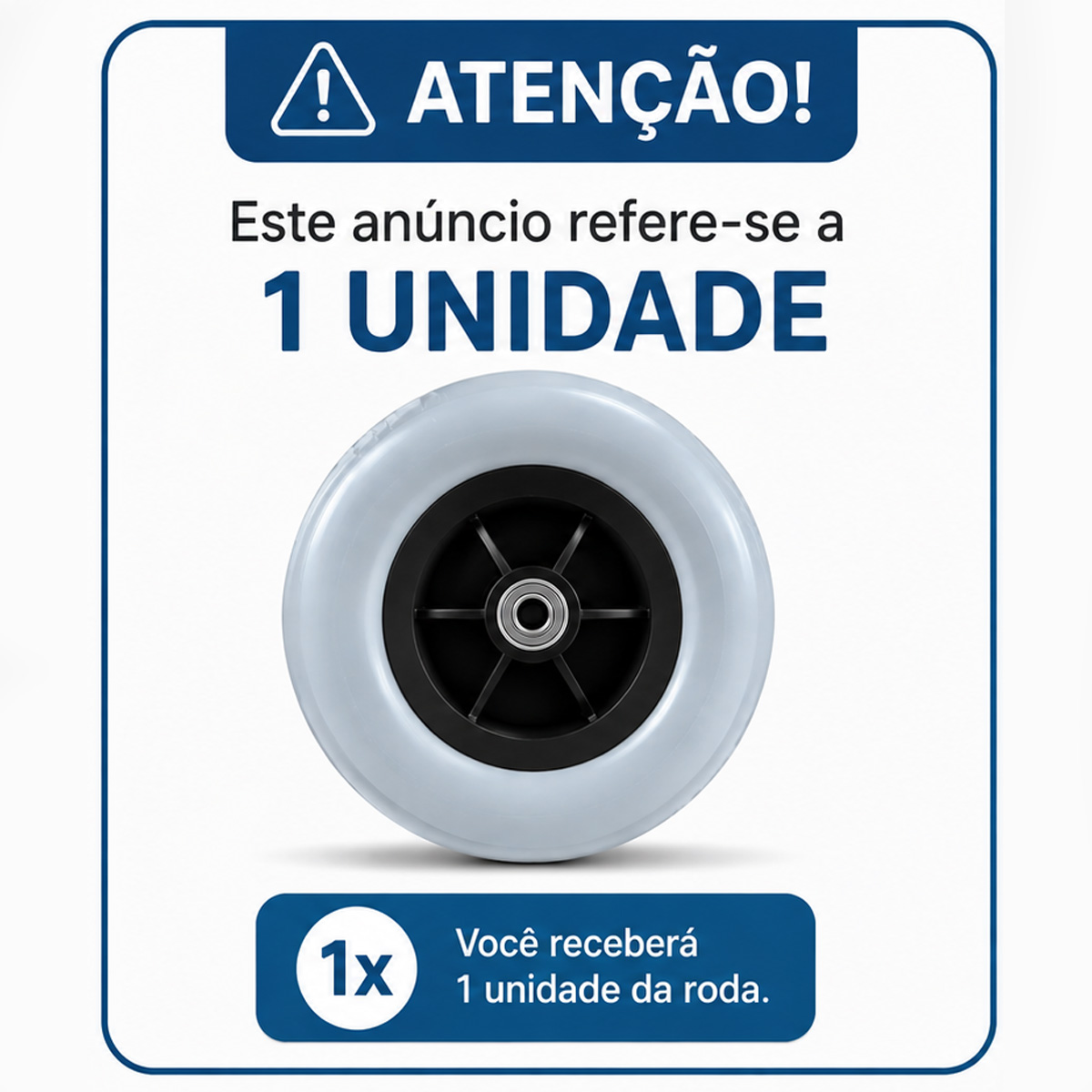 Roda Dianteira Pneu Maciço 200x50 Aro 8 para Cadeira De Rodas Und
