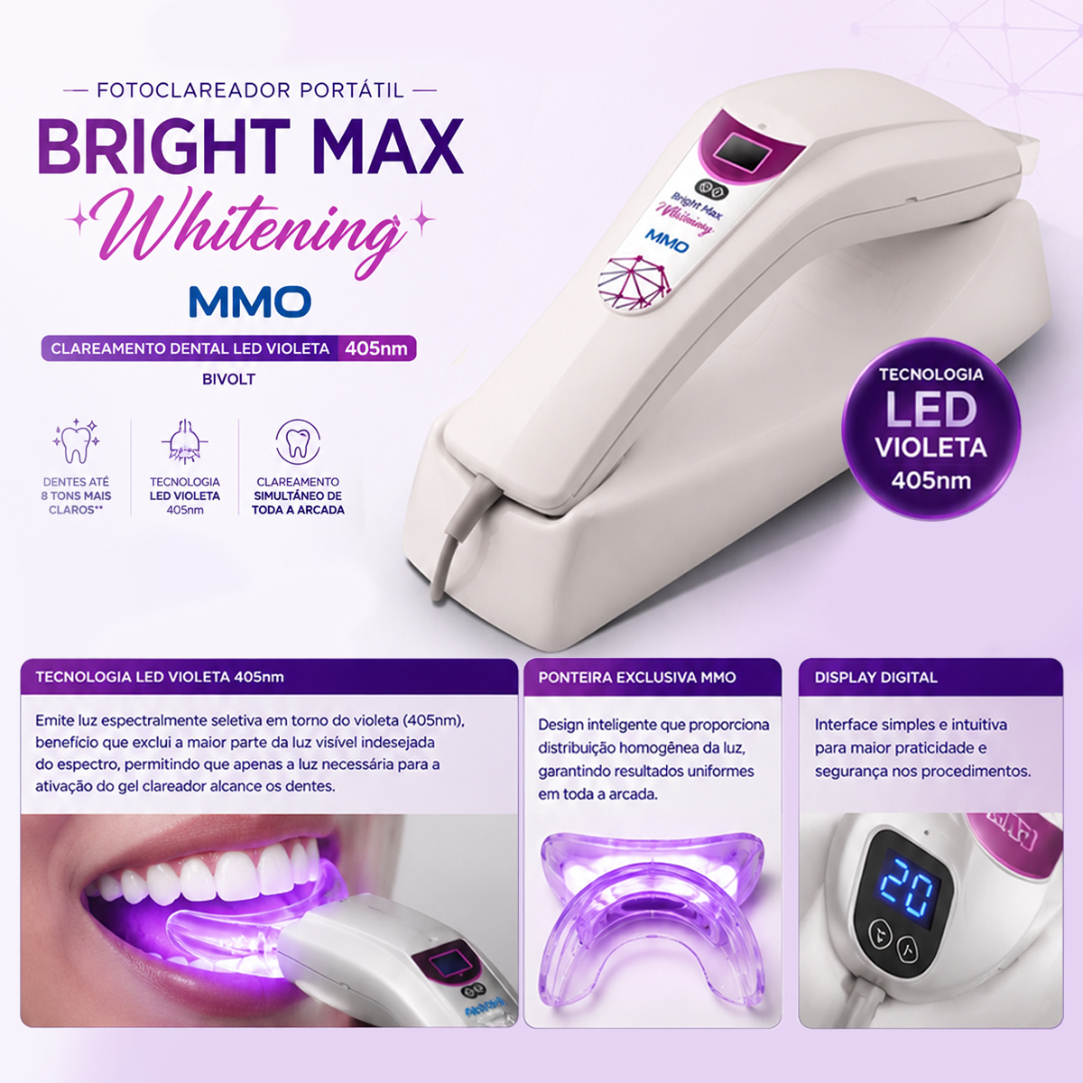 Fotoclareador Portátil Bright Max Whitening
