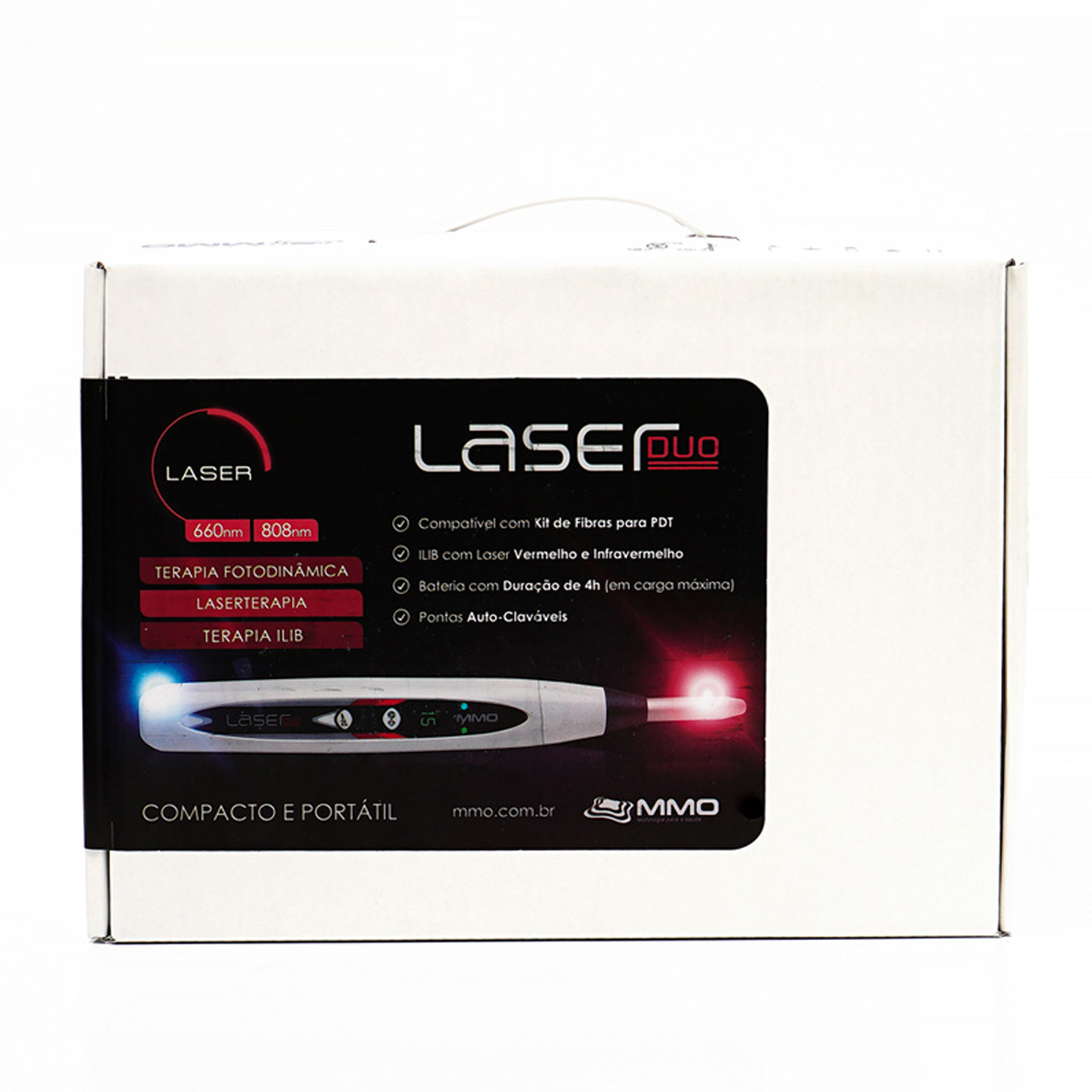Laser Duo Laserterapia Portátil 660nm e 808nm MMO