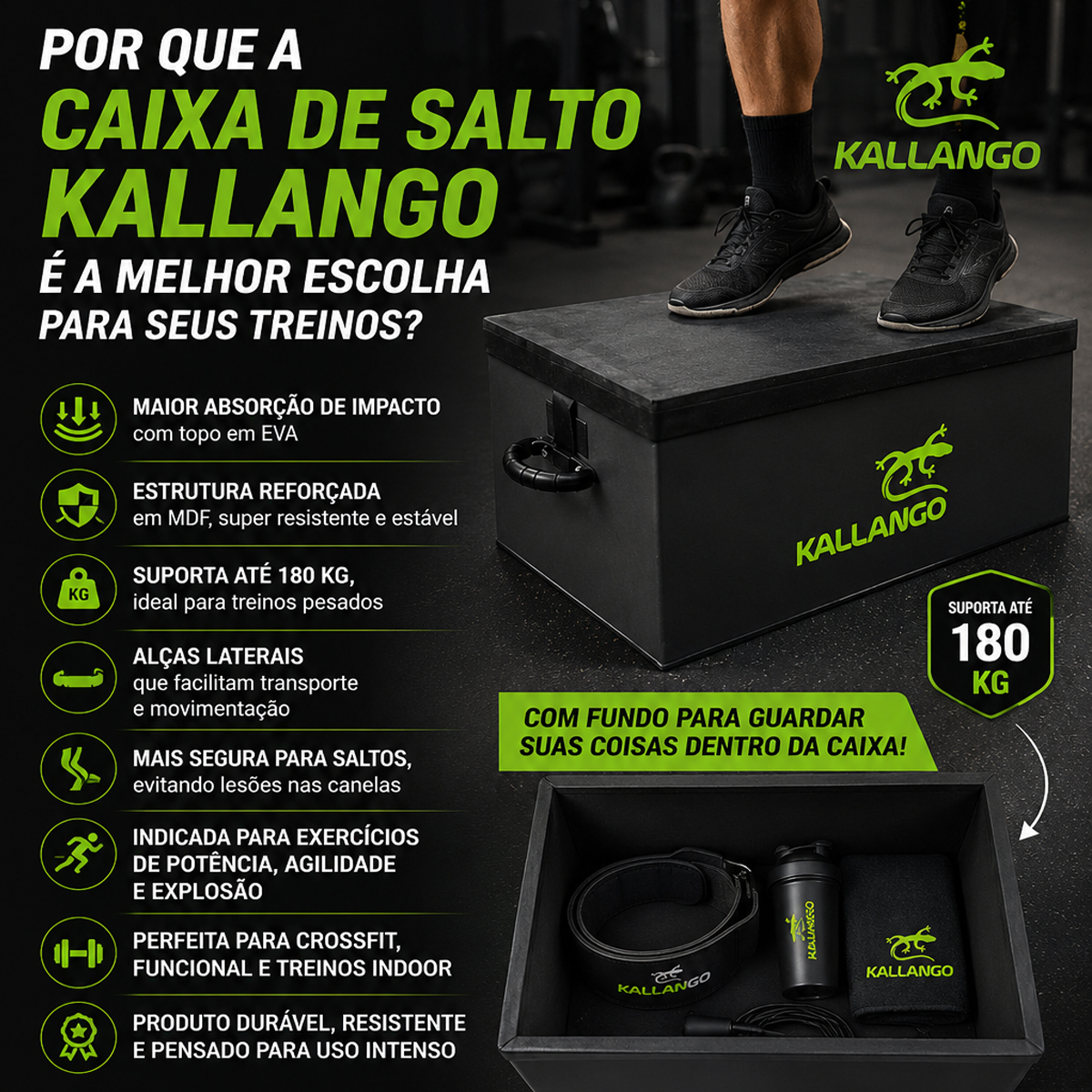 Caixas para Salto CrossFit com Fundo Kit M/G Kallango