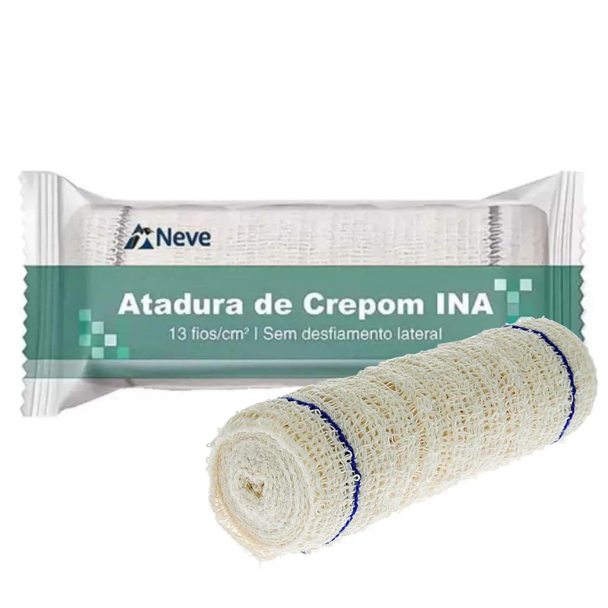 Atadura Crepe 13 Fios 20cm X 1,80m Ina Neve 12 Unidades